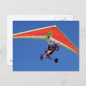 西ケ飛んでいるープの空のマイクロライト ポストカード (正面/裏面)