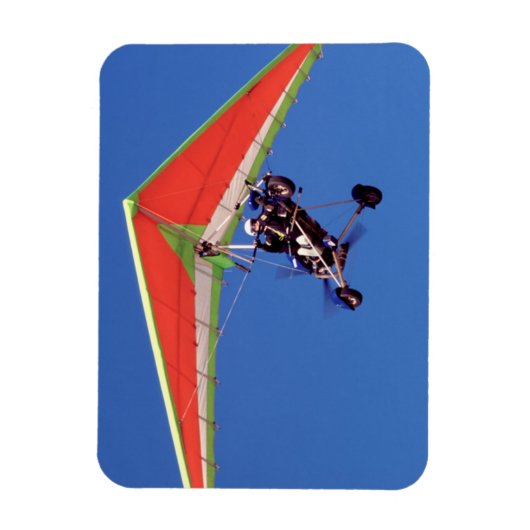 西ケ飛んでいるープの空のマイクロライト マグネット (縦)