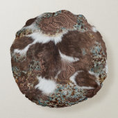 西コウィドブラウンレザー ラウンドクッション (裏面)