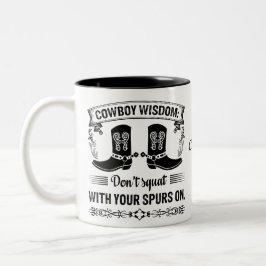 西コーヒーマグ、カウボーイパーソナライズされたマグ ツートーンマグカップ