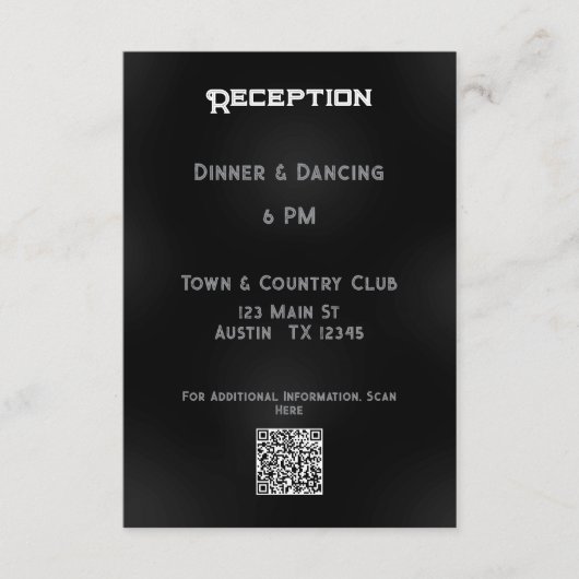 西ゴシック結婚文房具エンクロージャカード エンクロージャーカード (正面)