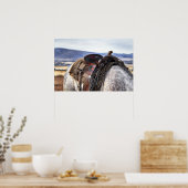 西サドルオングレーホース ポスター (キッチン)