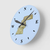 西サハラの地図の時計 ラウンド壁時計 (傾斜)