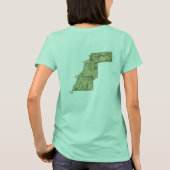 西サハラの旗+地図Tシャツ Tシャツ (裏面)