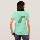 西サハラの旗+地図Tシャツ Tシャツ (裏面フル)