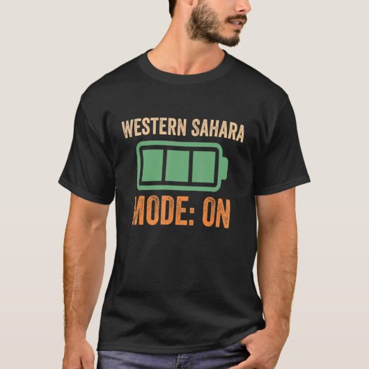西サハラモードオンバッテリデザイン Tシャツ (正面)