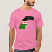 西サハラ国旗の地図 Tシャツ (正面)