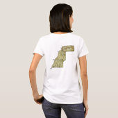 西サハラ国旗x地図Tシャツ Tシャツ (裏面フル)