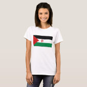 西サハラ国旗x地図Tシャツ Tシャツ (正面フル)