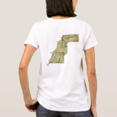 西サハラ国旗x地図Tシャツ Tシャツ (裏面)
