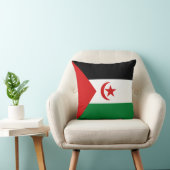 西サハラ国旗x旗まくら クッション (椅子)