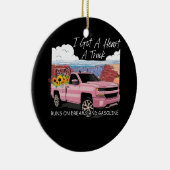 西サンセット女性のカーボーイ得Iトラックのようなハート セラミックオーナメント (右)