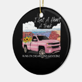 西サンセット女性のカーボーイ得Iトラックのようなハート セラミックオーナメント (左)