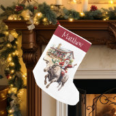 西サンタカウボークリスマス南西 スモールクリスマスストッキング