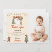 西サンタクリスマスパーティーサンキューカード写真 招待状 (正面)