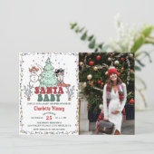 西サンタベビークリスマスベビーシャワー写真 招待状 (スタンド正面)