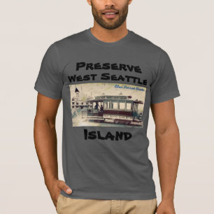 西シアトル島Tシャツケーブルカーを保持 Tシャツ