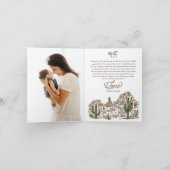 西ジェンダーリビールカウボーイまたは女性のカーボーイ サンキューカード (内部)