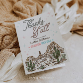 西ジェンダーリビールカウボーイまたは女性のカーボーイ サンキューカード