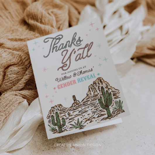 西ジェンダーリビールカウボーイまたは女性のカーボーイ サンキューカード