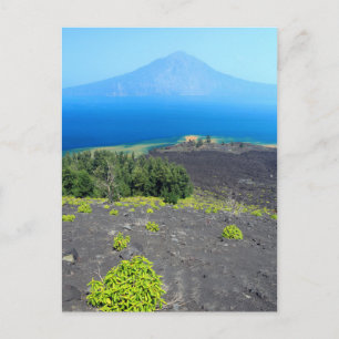 西ジャワ州アナク・クラカトーの火山斜面 ポストカード