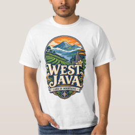 西ジャワ - 山の土地 Tシャツ
