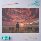 西スカイカウボーイトレイルライドデコパージュ 薄葉紙 (クラフト)