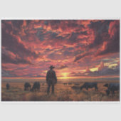 西スカイカウボーイトレイルライドデコパージュ 薄葉紙 (正面)