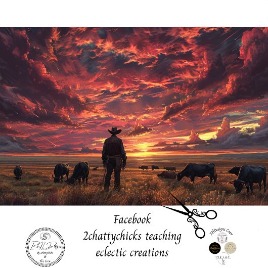 西スカイカウボーイトレイルライドデコパージュ 薄葉紙