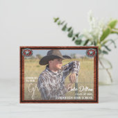 西スタイルカウボーイ写真卒業発表 案内状 (スタンド正面)