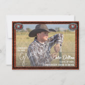 西スタイルカウボーイ写真卒業発表 案内状 (正面)