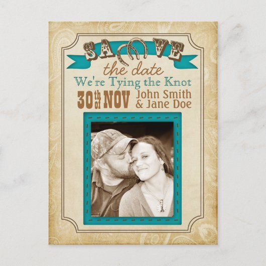 西スタイル日付カードの保存 案内ポストカード (正面)