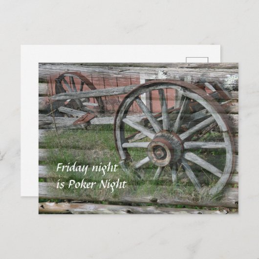 西スタイル素朴ワゴン車はがき ポストカード (正面/裏面)