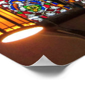 西ステンドグラス窓キリスト教会大聖堂 ポスター (角)