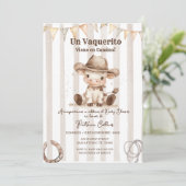 西スペインのバケリトカウボーイベビーシャワー 招待状 (スタンド正面)