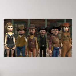 西タウンフォーク – 大きなカラーポスター ポスター