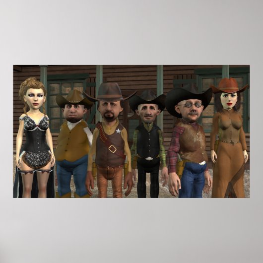 西タウンフォーク – 大きなカラーポスター ポスター (正面)