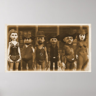 西タウンフォーク – 小さなポスター ポスター