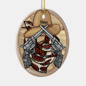 西テキサス州カウボーイ セラミックオーナメント (右)