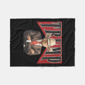 西トランプカウボーイティーアメリカバックトランプD フリースブランケット (正面(横))