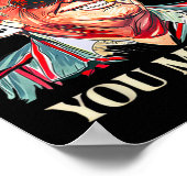 _西トランプカウボーイユー恋しく思アメリカ国旗の牛 ポスター (角)