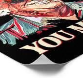 西トランプカウボーイユー恋しく思アメリカ国旗Cowb ポスター (角)