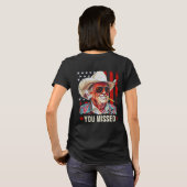 西トランプカウボーイ恋しく思ユートランプ2024女性 Tシャツ (裏面フル)