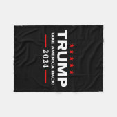 西トランプカウボーイ恋しく思ユートランプ2024 Usa Fla フリースブランケット (正面(横))
