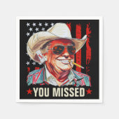 西トランプカウボーイ | ユー恋しく思トランプ2024 スタンダードカクテルナプキン (正面)