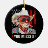 西トランプカウボーイ | ユー恋しく思トランプ2024 セラミックオーナメント (正面)