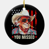 西トランプカウボーイ | ユー恋しく思トランプ2024 セラミックオーナメント (裏面)