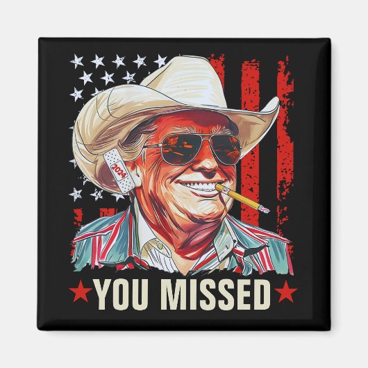 西トランプカウボーイ | ユー恋しく思トランプ2024 マグネット (正面)