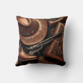 西トリオ：帽子、ブーツ、リボルバー クッション (裏面)