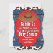 西トリプレットカウボーイズベビーシャワー招待状 招待状 (正面)